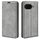 Per Google Pixel 9a Custodia in pelle con ventosa magnetica Retro-skin (grigio)