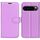 Per Google Pixel 9 Pro XL Custodia per telefono in pelle con texture Litchi orizzontale con supporto (viola)
