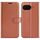 Per Google Pixel 9a Custodia per telefono in pelle con texture Litchi orizzontale con supporto (marrone)