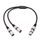 2055YMMF-05 Cavo audio XLR da 3 pin femmina a doppio maschio, lunghezza: 50 cm (nero)