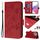 Per Honor X8c 4G Global Embossed Rose RFID Antifurto Custodia in Pelle per Telefono (Rosso)