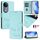 Per vivo V50 5G Global Smile Embossing RFID Custodia in pelle per telefono (verde menta) Per vivo V50 5G Global Smile Embossing RFID Custodia in pelle per telefono (verde menta)