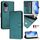 Per vivo V50 5G Global Smile Embossing RFID Custodia in pelle per telefono (verde pavone) Per vivo V50 5G Global Smile Embossing RFID Custodia in pelle per telefono (verde pavone)
