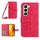 Per Infinix Hot 50 4G Custodia in pelle con stampa a fiore di sole e cordino (rosso rosa) Per Infinix Hot 50 4G Custodia in pelle con stampa a fiore di sole e cordino (rosso rosa)