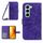 Per Infinix Hot 50 4G Custodia in pelle con stampa a fiore di sole e cordino (viola scuro) Per Infinix Hot 50 4G Custodia in pelle con stampa a fiore di sole e cordino (viola scuro)