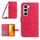 Per Infinix Hot 50 5G Custodia in pelle con stampa a fiore di sole e cordino (rosso rosa) Per Infinix Hot 50 5G Custodia in pelle con stampa a fiore di sole e cordino (rosso rosa)