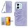 Per Tecno Spark 30 5G Custodia in pelle con stampa a fiore di sole e cordino (viola)
