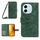 Per Tecno Spark 30 5G Custodia in pelle con stampa a fiore di sole e cordino (verde)