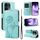Per OPPO Reno13 Pro Custodia per telefono in pelle con motivo in rilievo a forma di dente di leone (verde)