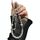 Catena per cellulare con perline di cristallo e sfere di argilla (nera)