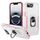 Per iPhone 16e Pioneer Armor Custodia per telefono in PC + TPU resistente con supporto (bianco + rosa) Per iPhone 16e Pioneer Armor Custodia per telefono in PC + TPU resistente con supporto (bianco + rosa)