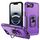 Per iPhone 16e Pioneer Armor Custodia per telefono in PC + TPU resistente con supporto (viola + nero) Per iPhone 16e Pioneer Armor Custodia per telefono in PC + TPU resistente con supporto (viola + nero)