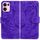 Per OPPO Reno13 Pro Custodia per telefono in pelle con motivo a rilievo tigre globale (viola)