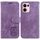 Per OPPO Reno13 Pro Global Little Tiger Custodia in pelle goffrata per telefono (viola)