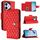 Custodia per telefono in pelle con texture rombica per Honor 400 Lite con cordino (rosso) Custodia per telefono in pelle con texture rombica per Honor 400 Lite con cordino (rosso)