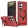 Per Samsung Galaxy S24 Ultra 5G Custodia per telefono con supporto MagSafe satinato (rosso)