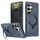 Per Samsung Galaxy S24 Ultra 5G Custodia per telefono con supporto MagSafe satinato (blu)