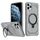 Per iPhone 12 Pro Max Custodia per telefono con supporto MagSafe satinato (grigio) Per iPhone 12 Pro Max Custodia per telefono con supporto MagSafe satinato (grigio)