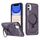 Per iPhone 11 Custodia per telefono con supporto MagSafe satinato (viola)