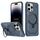 Per iPhone 13 Pro Max Custodia per telefono con supporto MagSafe satinato (blu) Per iPhone 13 Pro Max Custodia per telefono con supporto MagSafe satinato (blu)