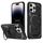 Per iPhone 13 Pro Custodia per telefono con supporto MagSafe satinato (nero) Per iPhone 13 Pro Custodia per telefono con supporto MagSafe satinato (nero)