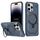 Per iPhone 13 Pro Custodia per telefono con supporto MagSafe satinato (blu) Per iPhone 13 Pro Custodia per telefono con supporto MagSafe satinato (blu)