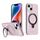 Per iPhone 14 Plus Custodia per telefono con supporto MagSafe satinato (rosa) Per iPhone 14 Plus Custodia per telefono con supporto MagSafe satinato (rosa)