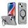 Per iPhone 14 Plus Custodia per telefono con supporto MagSafe satinato (grigio) Per iPhone 14 Plus Custodia per telefono con supporto MagSafe satinato (grigio)