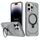 Per iPhone 14 Pro Max Custodia per telefono con supporto MagSafe satinato (grigio) Per iPhone 14 Pro Max Custodia per telefono con supporto MagSafe satinato (grigio)