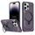 Per iPhone 15 Pro Custodia per telefono con supporto MagSafe satinato (viola) Per iPhone 15 Pro Custodia per telefono con supporto MagSafe satinato (viola)
