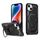Per iPhone 15 Custodia per telefono con supporto MagSafe satinato (nero)