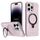 Per iPhone 15 Pro Max Custodia per telefono con supporto MagSafe satinato (rosa) Per iPhone 15 Pro Max Custodia per telefono con supporto MagSafe satinato (rosa)