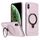 Per iPhone XS Max Custodia per telefono con supporto MagSafe satinato (rosa) Per iPhone XS Max Custodia per telefono con supporto MagSafe satinato (rosa)