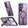 Per Samsung Galaxy S24 FE 5G Star Shine Series TPU + PC MagSafe Custodia per telefono con supporto pieghevole (viola)