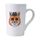 Tazza da acqua in ceramica bianca conica stampata Gentleman Fox Stampa su richiesta Tazza da acqua in ceramica bianca conica stampata Gentleman Fox Stampa su richiesta