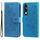 Per vivo Y29s 5G / Y04 4G Custodia in pelle con stampa a fiori a sette petali (blu) Per vivo Y29s 5G / Y04 4G Custodia in pelle con stampa a fiori a sette petali (blu)