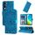 Per vivo Y29s 5G / Y04 4G Custodia per telefono in pelle con motivo girasole in rilievo (blu) Per vivo Y29s 5G / Y04 4G Custodia per telefono in pelle con motivo girasole in rilievo (blu)