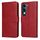 Per vivo Y29s 5G / Y04 4G Custodia per telefono in pelle con texture di vitello classica (rosso)