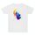 Maglietta a maniche corte in cotone estivo con stampa Moon Wolf, stampa su richiesta, taglia: XL (bianco)