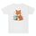 T-shirt a maniche corte in cotone estivo con stampa "Reading Fox" Stampa su richiesta, taglia: XL (bianco) T-shirt a maniche corte in cotone estivo con stampa "Reading Fox" Stampa su richiesta, taglia: XL (bianco)