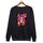 Felpa con scollo rotondo casual e ampia stampata con ragazza dai capelli viola, stampa su richiesta, taglia: XL (nero) Felpa con scollo rotondo casual e ampia stampata con ragazza dai capelli viola, stampa su richiesta, taglia: XL (nero)