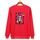 Felpa girocollo casual larga con stampa di ragazza con capelli viola, stampa su richiesta, taglia: XL (rosso) Felpa girocollo casual larga con stampa di ragazza con capelli viola, stampa su richiesta, taglia: XL (rosso)