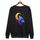 Felpa girocollo casual larga stampata con lupo luna, stampa su richiesta, taglia: XL (nero) Felpa girocollo casual larga stampata con lupo luna, stampa su richiesta, taglia: XL (nero)