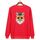 Felpa girocollo casual larga stampata Gentleman Fox con stampa su richiesta, taglia: XS (rosso) Felpa girocollo casual larga stampata Gentleman Fox con stampa su richiesta, taglia: XS (rosso)