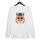 Felpa girocollo casual larga stampata Gentleman Fox con stampa su richiesta, taglia: S (bianco) Felpa girocollo casual larga stampata Gentleman Fox con stampa su richiesta, taglia: S (bianco)