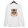 Felpa girocollo casual larga stampata Gentleman Fox con stampa su richiesta, taglia: XL (bianco) Felpa girocollo casual larga stampata Gentleman Fox con stampa su richiesta, taglia: XL (bianco)