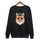 Felpa girocollo casual larga stampata Gentleman Fox con stampa su richiesta, taglia: XL (nero) Felpa girocollo casual larga stampata Gentleman Fox con stampa su richiesta, taglia: XL (nero)