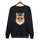 Felpa girocollo casual larga stampata Gentleman Fox con stampa su richiesta, taglia: XXXL (nero) Felpa girocollo casual larga stampata Gentleman Fox con stampa su richiesta, taglia: XXXL (nero)