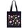 Borsa a mano in tela stampata con giardino colorato, stampa su richiesta, dimensioni: 35x30 cm (nero) Borsa a mano in tela stampata con giardino colorato, stampa su richiesta, dimensioni: 35x30 cm (nero)