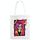 Borsa a mano in tela stampata con ragazza dai capelli viola, stampa su richiesta, dimensioni: 40x35 cm (bianco) Borsa a mano in tela stampata con ragazza dai capelli viola, stampa su richiesta, dimensioni: 40x35 cm (bianco)